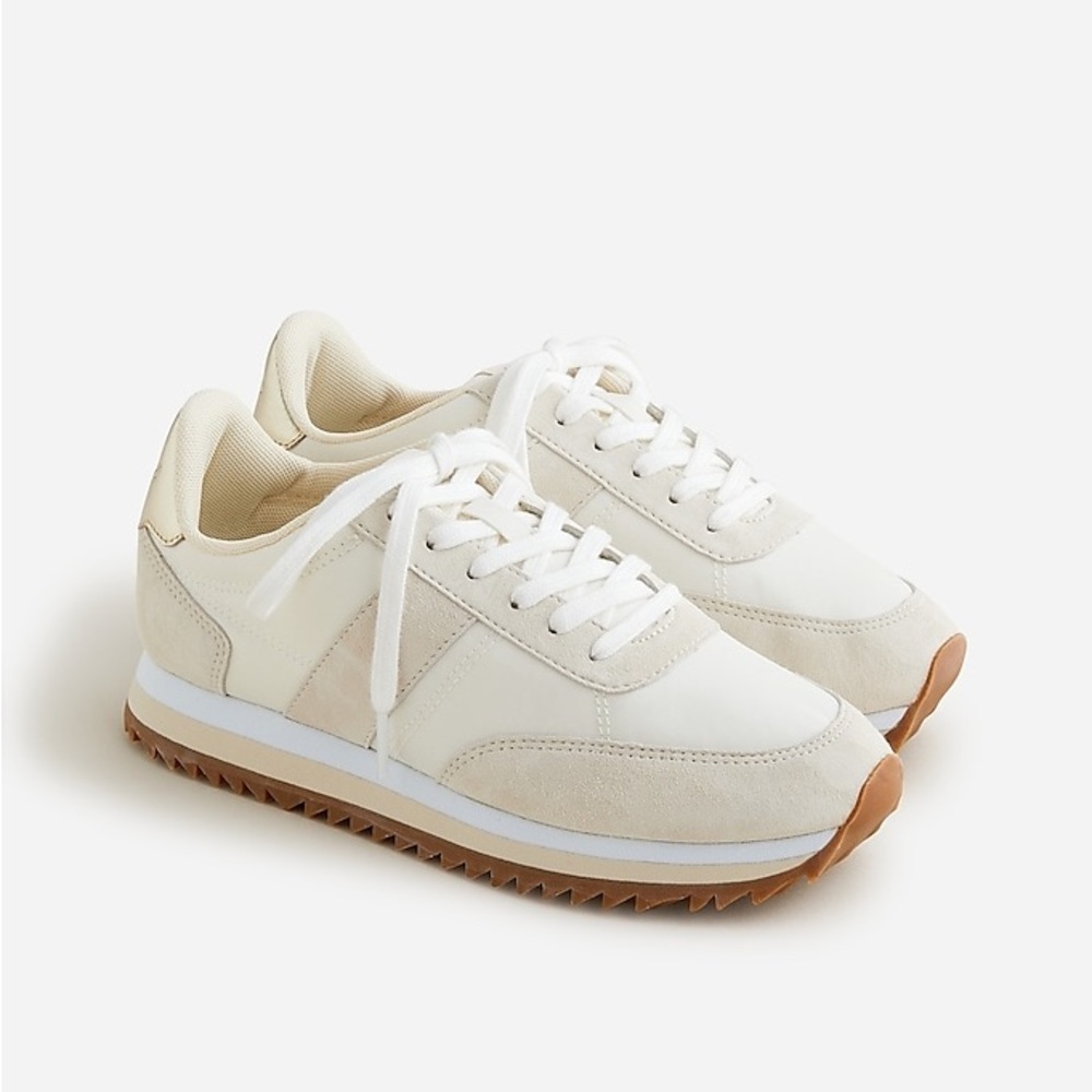 J. Crew Women’s Roadtrip Metallic Detail Lace Up Sneakers- Size 7